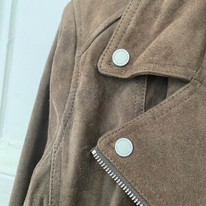 BCBG Max Azaria Suede Fringe Jacket